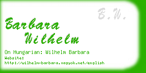 barbara wilhelm business card